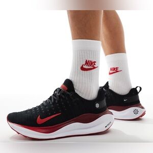 Nike ReactX Infinity Run 4 Men Size 10 Running Sneaker DR2665-007 Black Fire Red